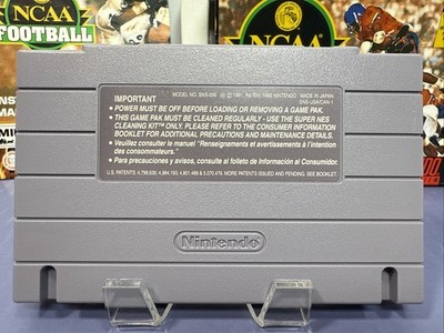 NCAA Football SNES 1994 w/ Box & Manual TESTED Authentic Nintendo Game CIB #1