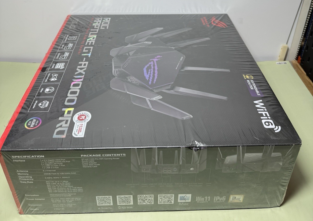 ASUS ROG Rapture GT-AX11000 Pro Tri-Band WiFi 6 Extendable Gaming Router-New #4