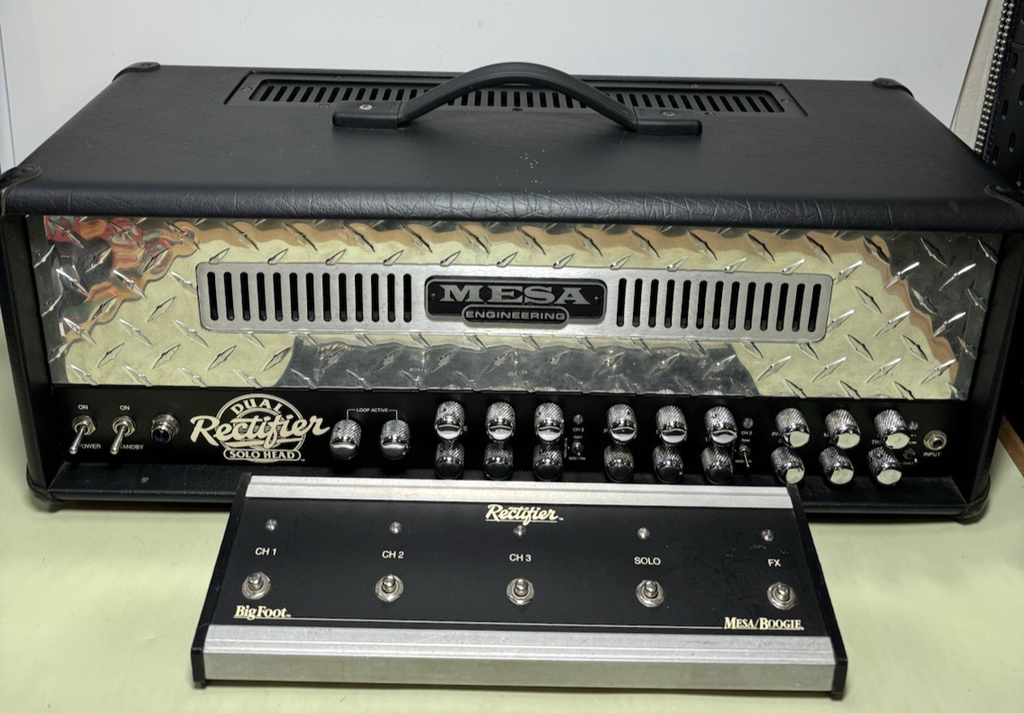Mesa Boogie Dual Rectifier Solo Head 3Chan,100Watt Guitar Amp Head w Footswitch #1