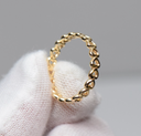 PANDORA Band Of Hearts 14k Yellow Gold Ring Band Size 6.75 buy