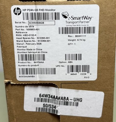 HP P24h G5 23.8" 64W34AA FHD IPS 75Hz LCD Monitor - New Sealed #3