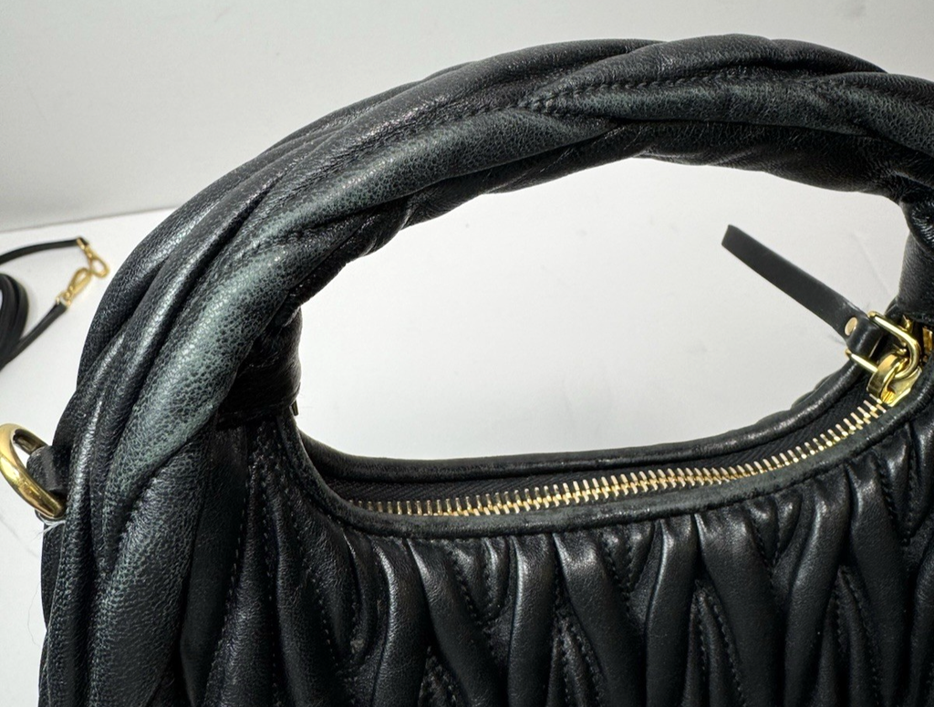 Miu Miu Wander matelassé nappa leather hobo bag #2