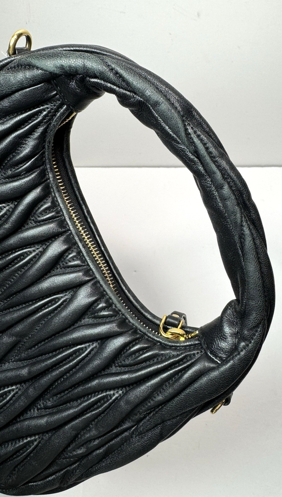 Miu Miu Wander matelassé nappa leather hobo bag #3