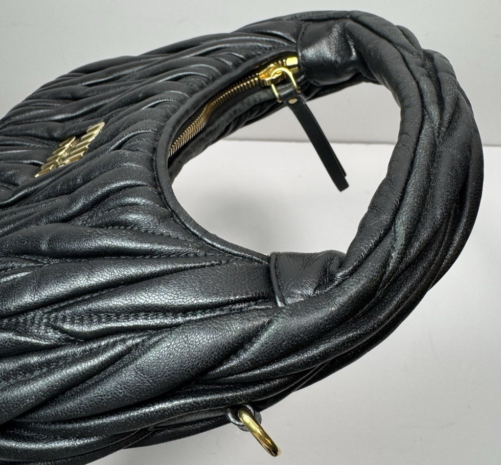 Miu Miu Wander matelassé nappa leather hobo bag #4