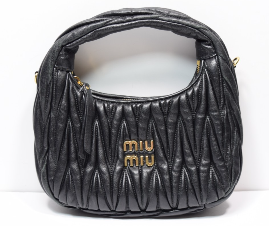 Miu Miu Wander matelassé nappa leather hobo bag #8