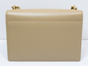 Saint Laurent Sunset Medium Bag Latte Cream Leather Gold Logo COA with delivery