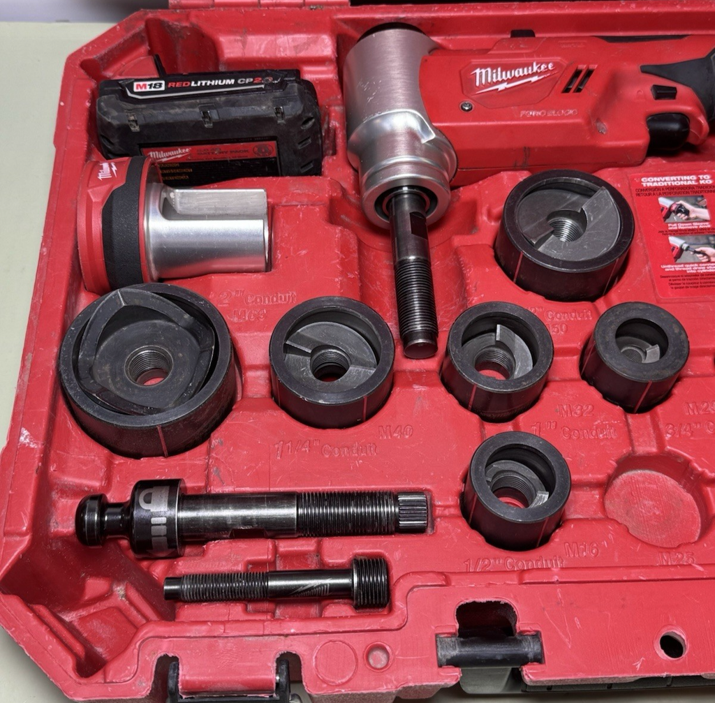 Milwaukee M18 Brushless Force Logic 6 Ton Knockout Tool Kit, 1/2"- 2" - 2677-21 #5