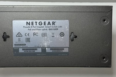 NETGEAR ProSafe GS110TP 8 Ports Wall-Mountable Gigabit Ethernet Switch w/adapter #4