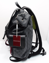 GUCCI 495563 GG Supreme Canvas Backpack Black Leather Trim Men's Bag – photo-1