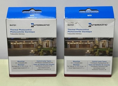 Set of 2 Intermatic Dusk to Dawn Light Control Stem/Swivel Mount Photocontrol #3