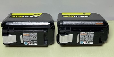 Set of 2 Ryobi OP40605VNM 40V Lithium-Ion 6.0 Ah High Capacity Battery-Open Box #1