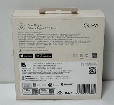 Oura Ring 4 Smart Ring Size 8 Activity Tracker, 4th Gen. Silver #2