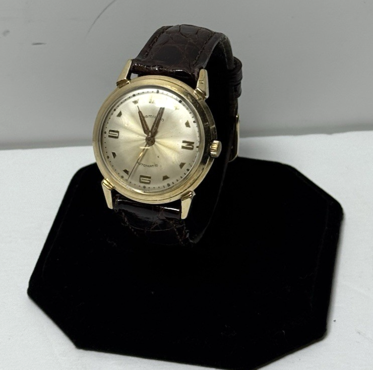 Vintage HAMILTON Men's Automatic Watch Cal.672 17Jewels 10K RGP 1950s-32mm #2