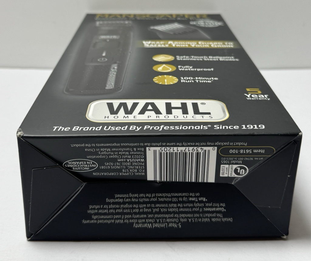 Manscaper Rechargeable Waterproof Body Hair  Wahl 5618-100 Groomer for Men-New #4