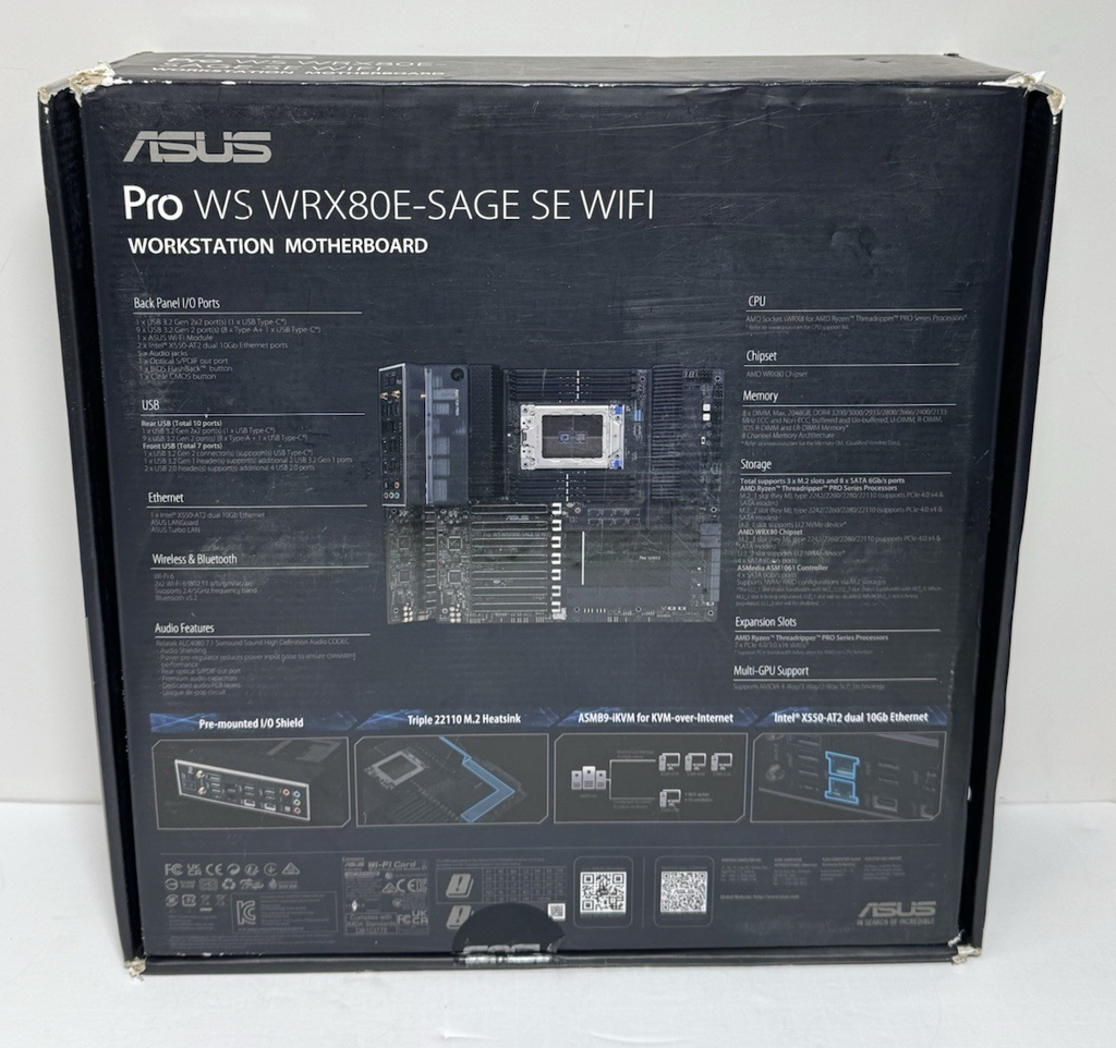 ASUS Pro WS WRX80E-SAGE SE WIFI Motherboard WRX80 sWRX8, Hyper M.2 x16 Gen4 Card #4