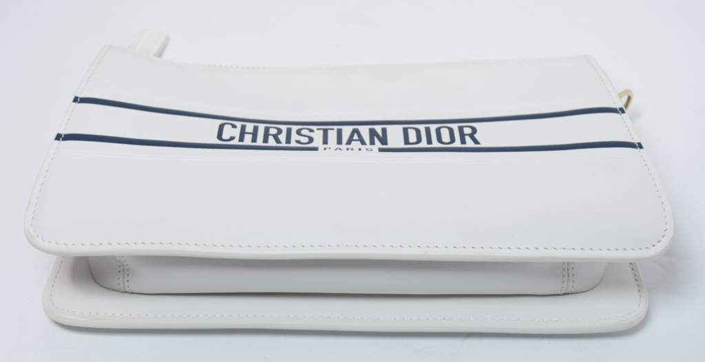 Christian Dior Vibe Pochette Clutch Bag White w/ Strap #3