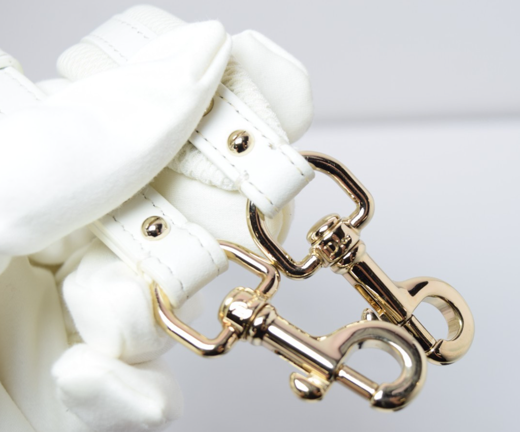 Christian Dior Vibe Pochette Clutch Bag White w/ Strap #13