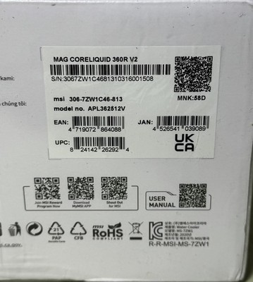 MSI MAG Core Liquid 360R V2 AIO Liquid CPU Cooler -New Sealed #5