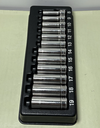 Snap On 212YSFSMY 8-19mm 12 Piece 6 Point Metric Chrome  Deep Set USA used