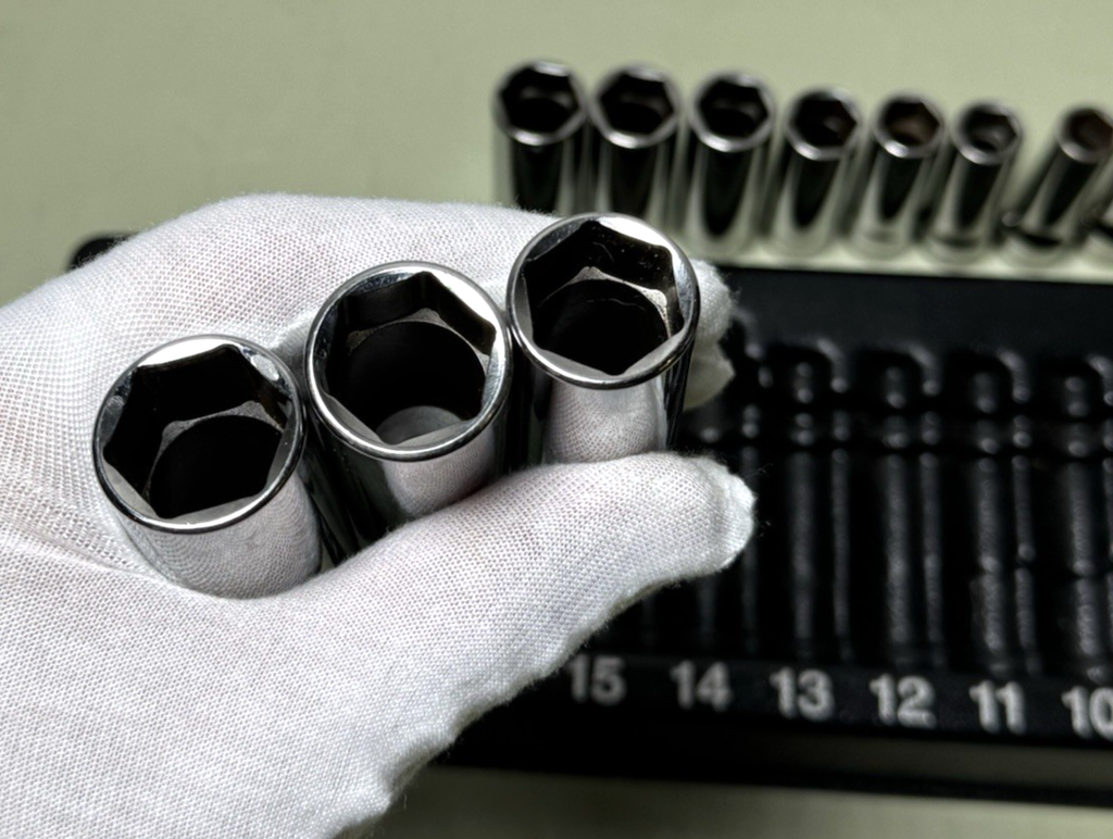 Snap On 212YSFSMY 8-19mm 12 Piece 6 Point Metric Chrome  Deep Set USA #3