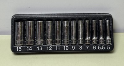 Snap-On 112STMMY 12pc 1/4" Drive 6pt Metric Flank Drive Deep Socket Set 5-15mm #1