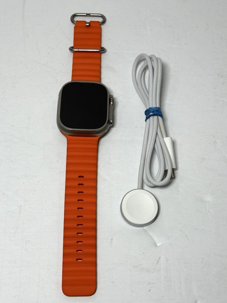 Apple Watch Ultra 2 GPS+Cellular 49mm Titanium Case /Orange Ocean Band #6