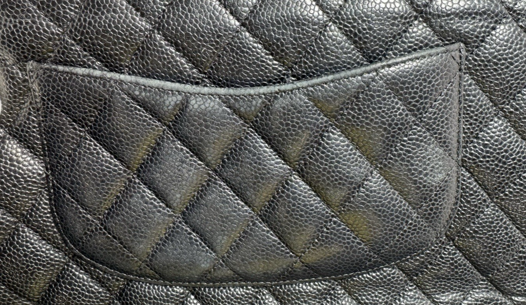 Chanel Classic Double Flap Bag Quilted Caviar Medium - Black - *Shows Wear* #2