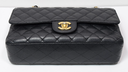 Chanel Classic Double Flap Bag Quilted Caviar Medium - Black - *Shows Wear* cost