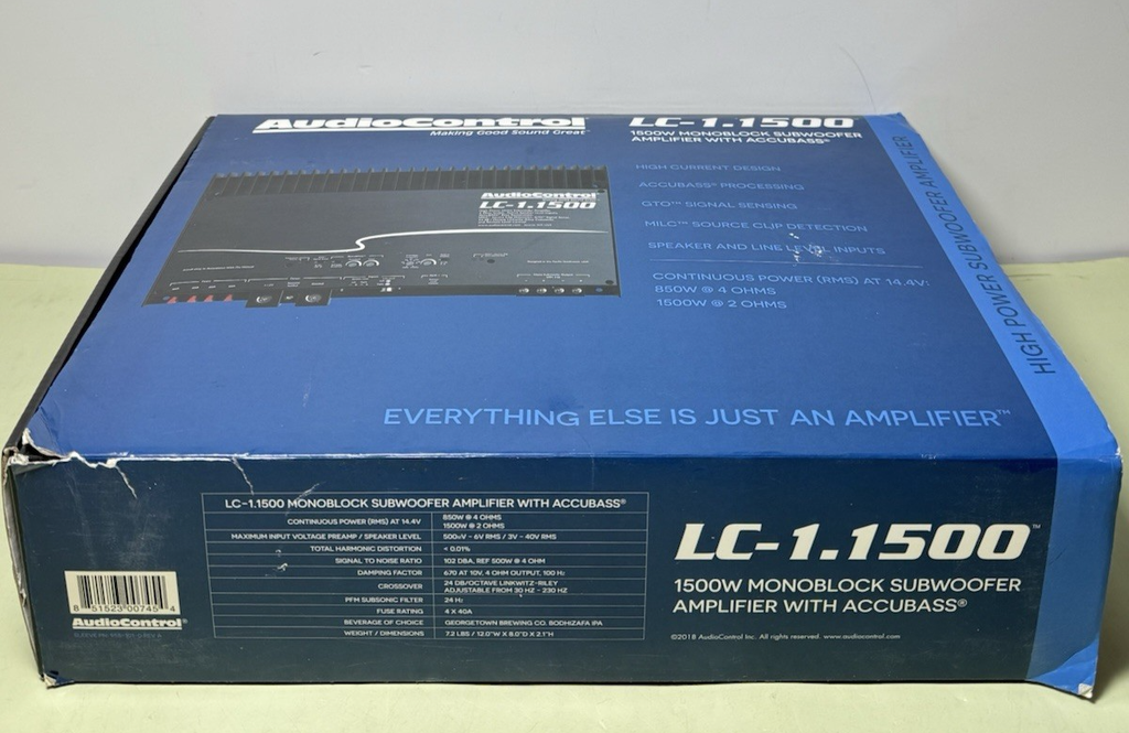 AudioControl LC-1.1500 1500 Watt RMS Monoblock Car Stereo Sub Amplifier Accubase #2