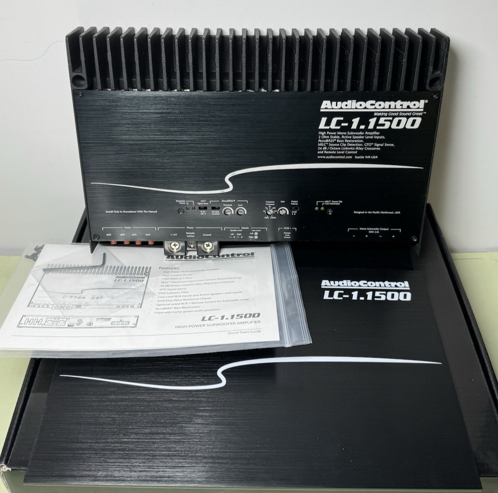 AudioControl LC-1.1500 1500 Watt RMS Monoblock Car Stereo Sub Amplifier Accubase #7