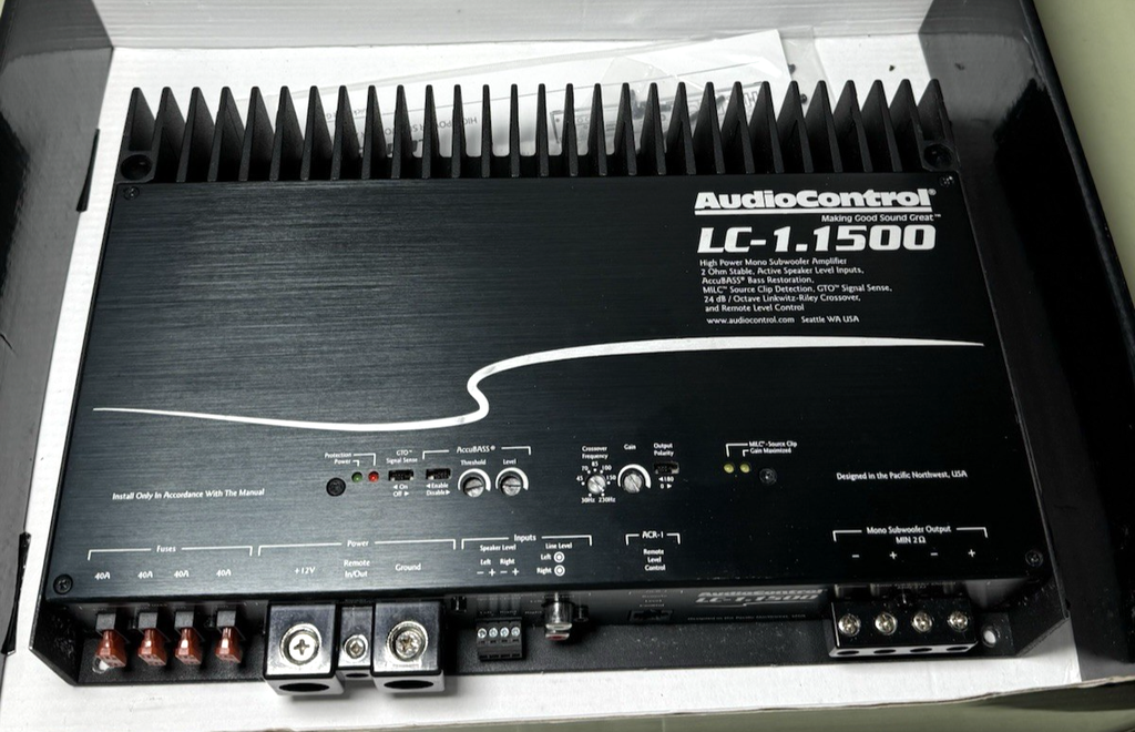 AudioControl LC-1.1500 1500 Watt RMS Monoblock Car Stereo Sub Amplifier Accubase #8