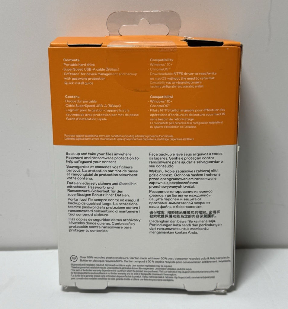 WD- My Passport 6TB External USB 3.0 Portable Hard Drive Black-Brand new #1