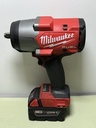 Milwaukee 2967-20 M18 FUEL 18V 1/2 in High Torque Impact Wrench W/ Batt&Charger used