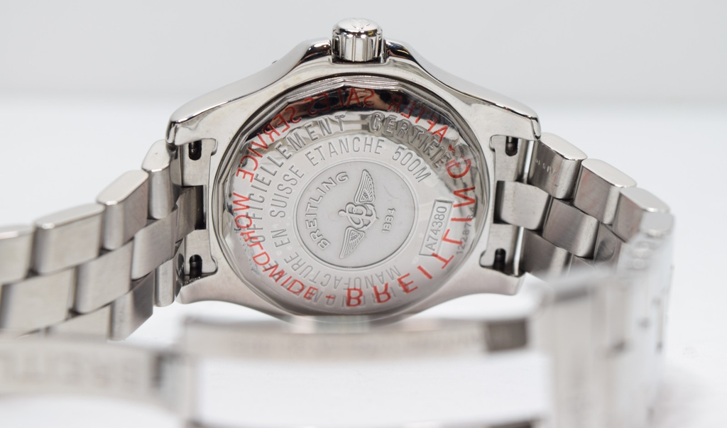 Breitling Colt Quartz A74380 Black Dial Aviation Numerals Chronometer + Service #9