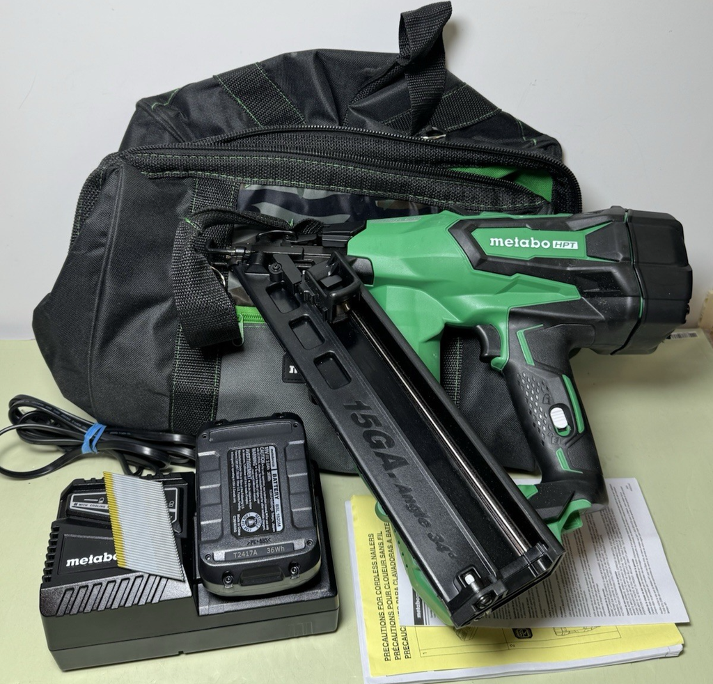 Metabo HPT NT1865DMA(S) 18V 2-1/2-in 15 Gauge Cordless Angled Finish Nailer Kit #12