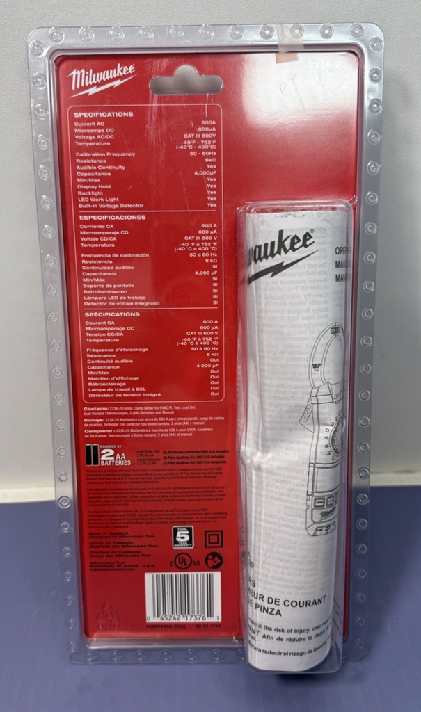 Milwaukee 2236-20 Clamp Meter for HVAC/R - Red - Brand New Sealed #1