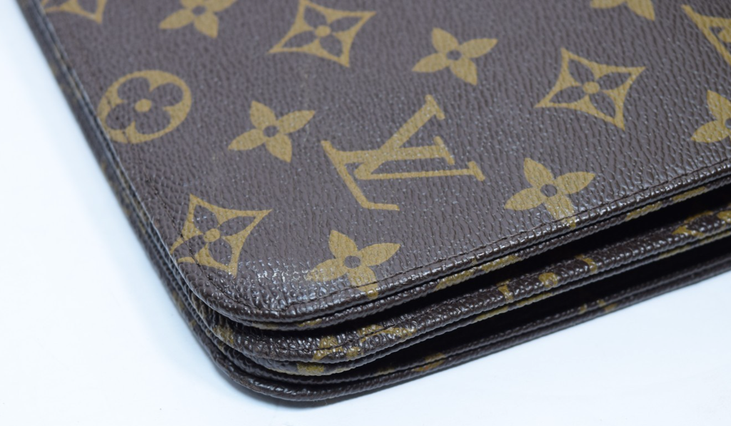 Louis Vuitton Vintage 80s Monogram Document Folding Laptop Portfolio #8