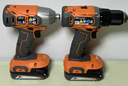 RIDGID Combo Set 18V R860010 DRILL 1/2"R860021 1/4" IMPACT DRIVER W/2 batt price