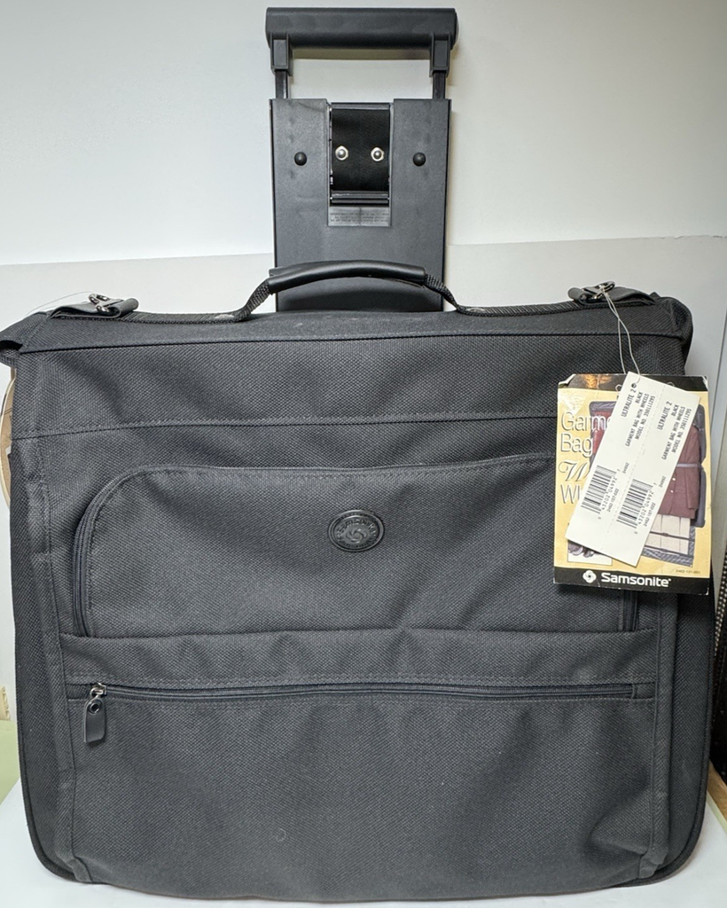 Samsonite Rolling Garment Bag w/ Wheels 42" Black Travel Suit Carry Case #4