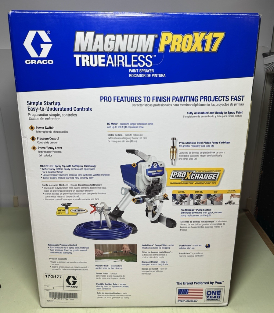 Graco Magnum ProX17 Stand Airless 3000 PSI Paint Sprayer- New Sealed #1