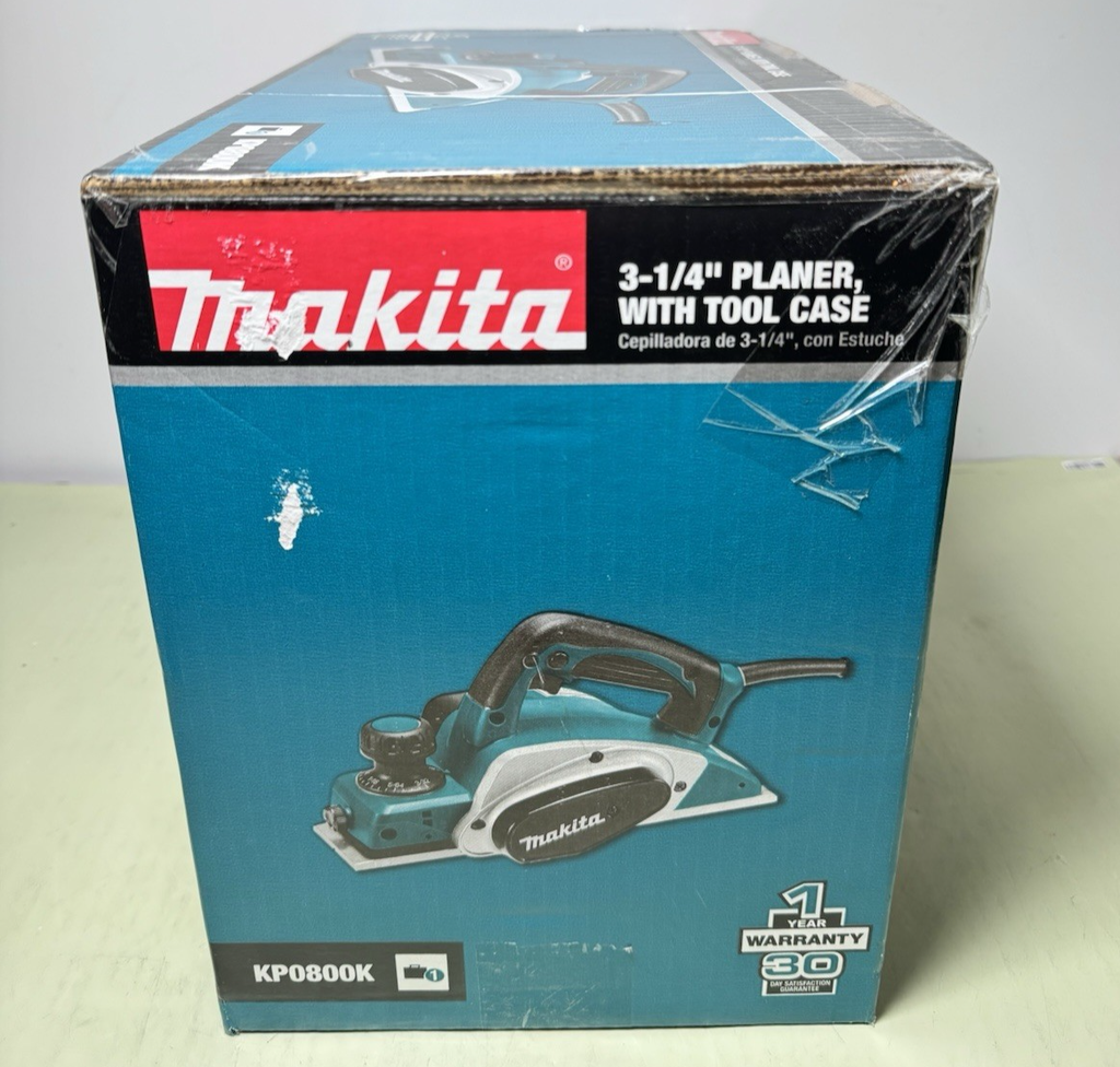 Makita Planer Corded Handheld 3-1/4-in 6.5 Amp 17,000 MODEL KP0800K -New Sealed #1
