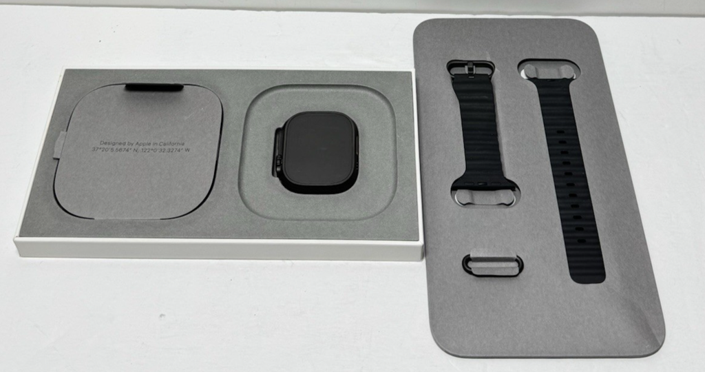Apple Watch Ultra 49mm GPS +Cell Titanium Case w/ Black Ocean Band MX4P3LW/A #1