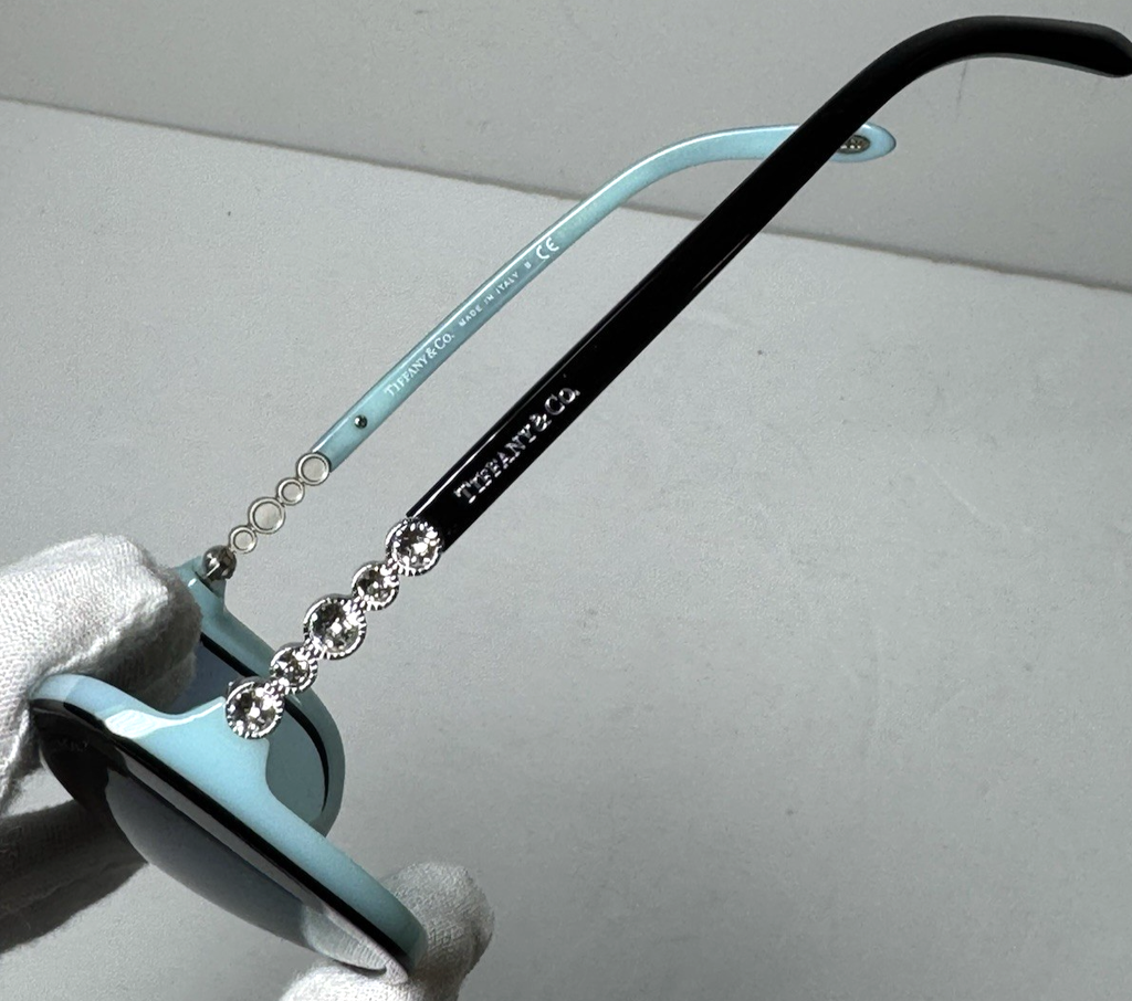 Tiffany & Co. Sunglasses Womens 55mm Black Butterfly Crystal Italy TF4121-B #5