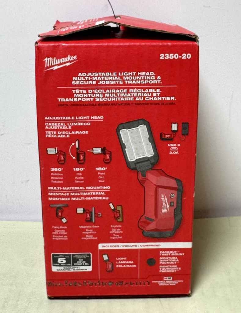 Milwaukee 2350-20 M12 12V Rover Multi-Directional Flood Light Packout Compatible #1