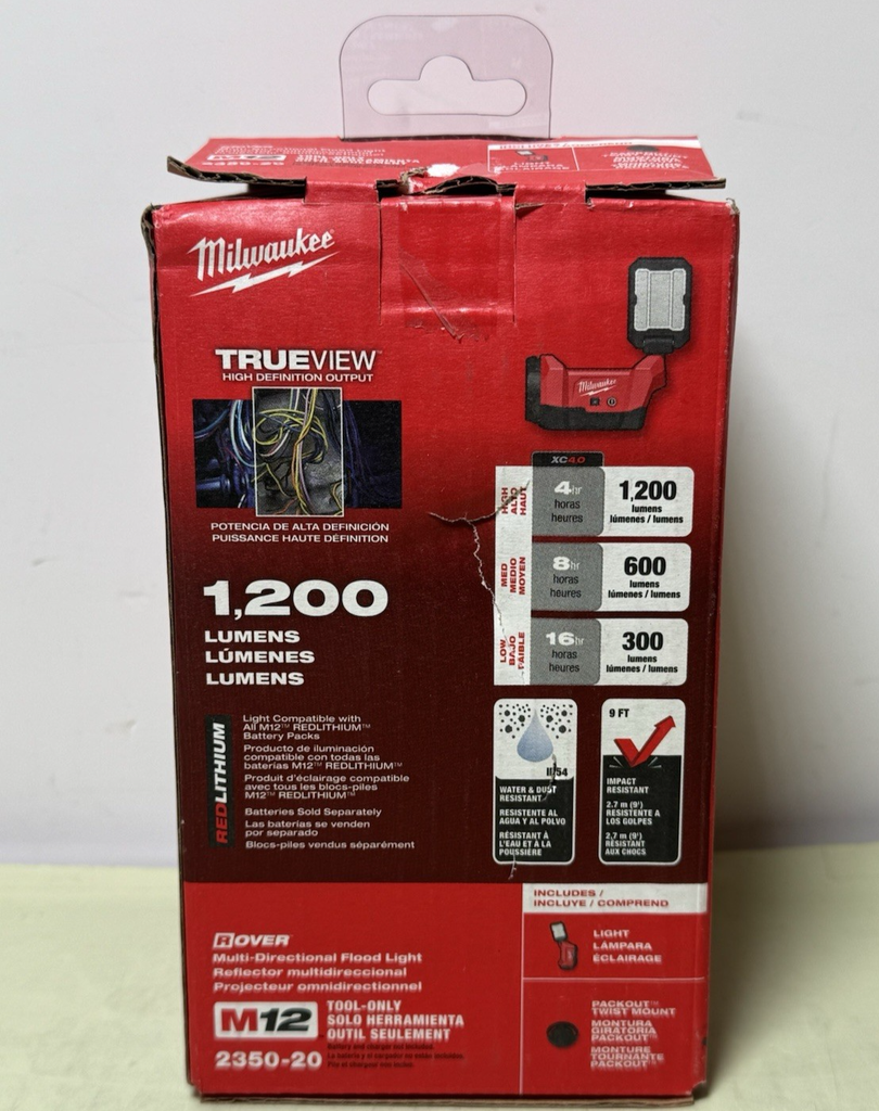 Milwaukee 2350-20 M12 12V Rover Multi-Directional Flood Light Packout Compatible #4