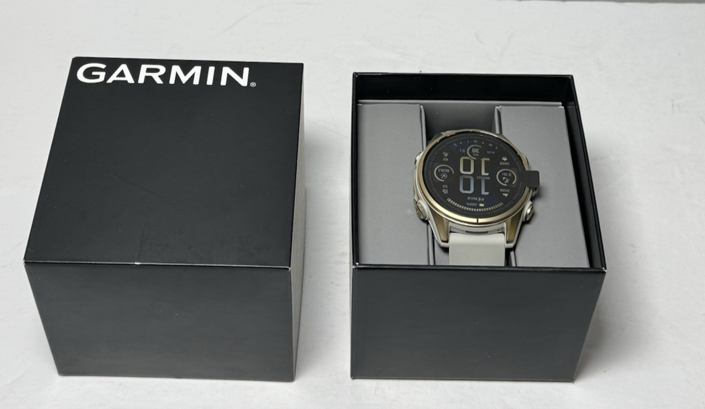 Garmin fenix 8 43mm Sapphire AMOLED GPS Smartwatch Soft Gold-Open Box #2