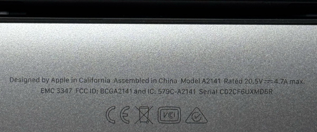 MacBook Pro 16"Touch Bar Silver 2019 2.6 GHz i7 32GB 512GB Radeon Pro 5500M #8