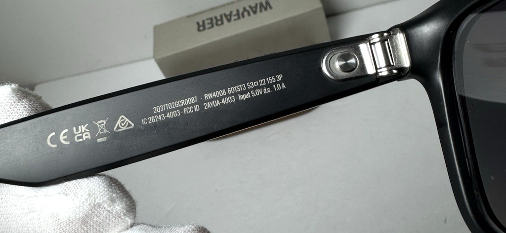 Ray-Ban Meta AI Wayfarer Sunglasses RW4008 601ST3 53 Matte Black #5