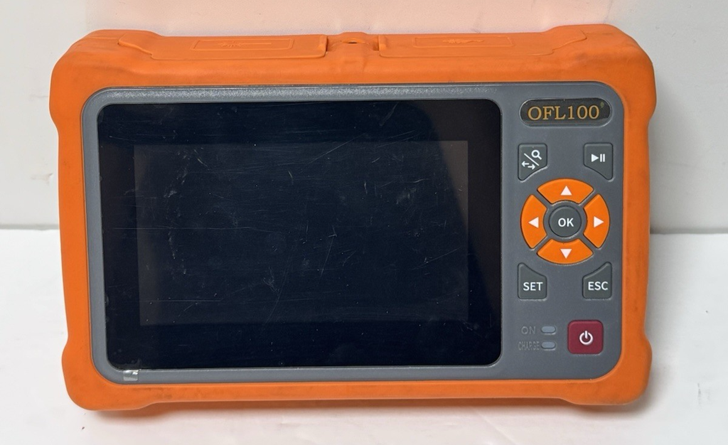 Tempo Communications OFL100-NA OTDR Fiber Tester + AFL VFI4+Cables & Bags-Lot #1