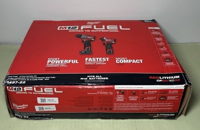 Milwaukee 3497-22 M12 FUEL 12V Cordless Li-Ion 2-Tool Combo Kit w/ 2 Batteries #4